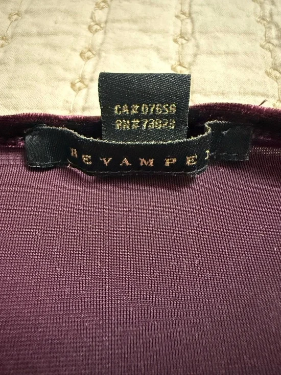 Revamped Velvet Wrap Mini Dress in Deep Burgundy - Picture 4 of 9